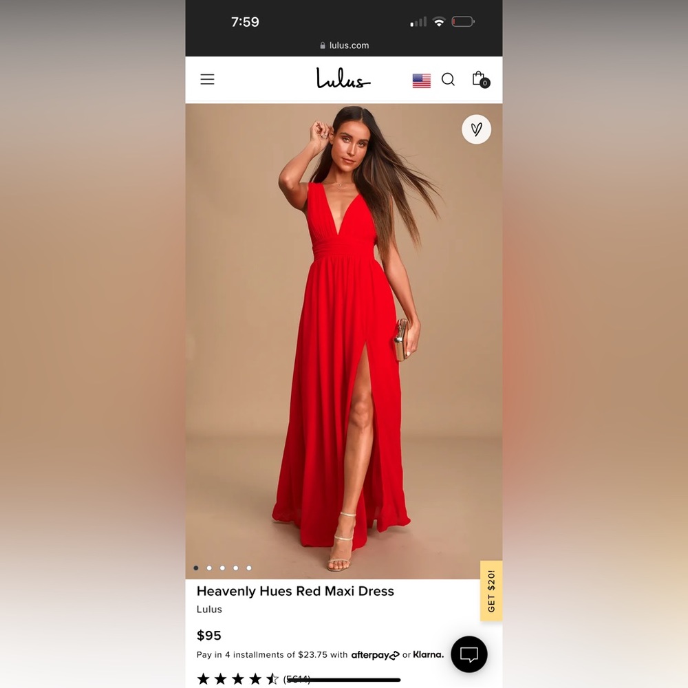 Lulu’s Heavenly Hues Red Maxi Dress